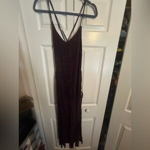 Maroon and navy maxi